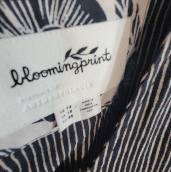 Anthropologie Black and White Midi Dress - Picture 4 of 7